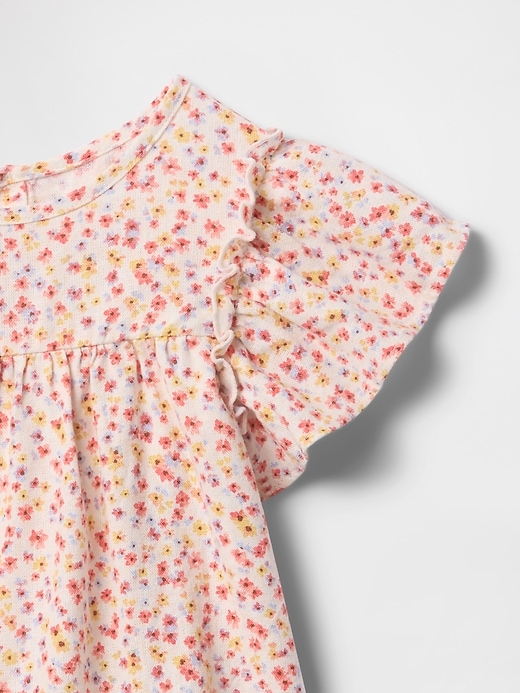 Image number 4 showing, babyGap Linen-Blend Flutter Sleeve Top