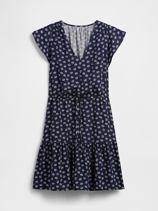 Image number 6 showing, Flutter Sleeve Tie-Waist Mini Dress