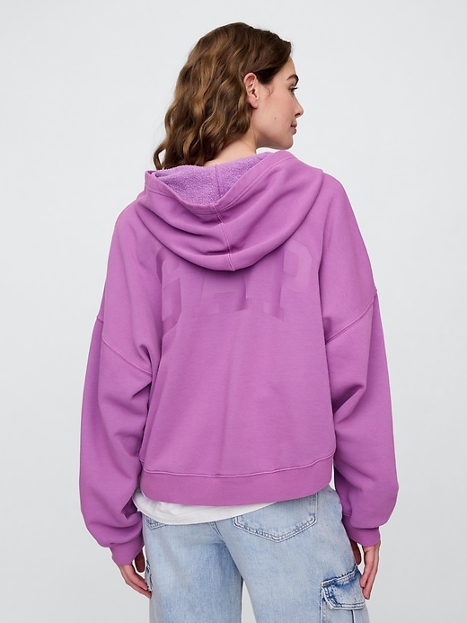 Image number 2 showing, Relaxed Gap Mini-Logo Cropped Hoodie