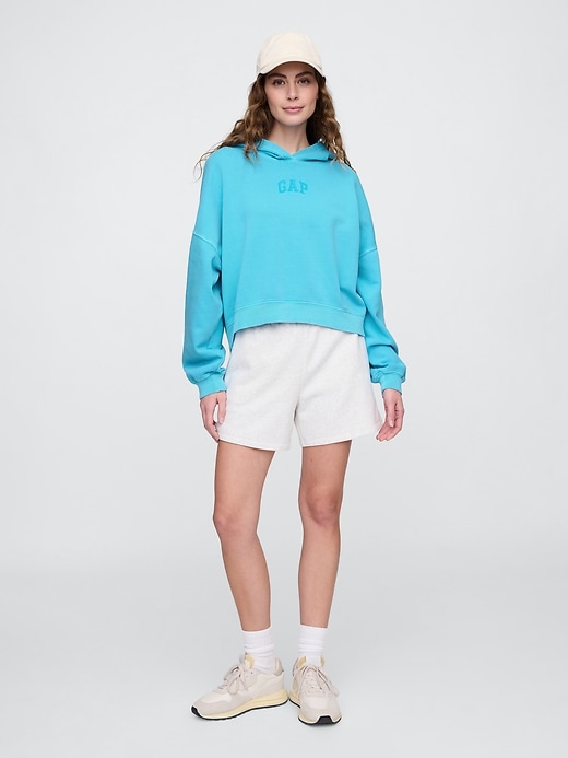 Image number 3 showing, Relaxed Gap Mini-Logo Cropped Hoodie