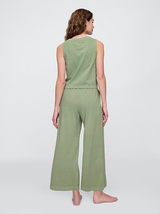Image number 2 showing, Wide-Leg Crop PJ Pants
