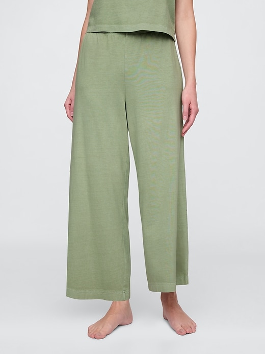 Image number 3 showing, Wide-Leg Crop PJ Pants