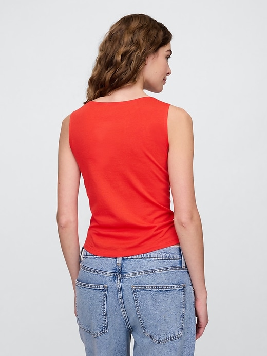 Image number 2 showing, Ribbed Boatneck Tank Top