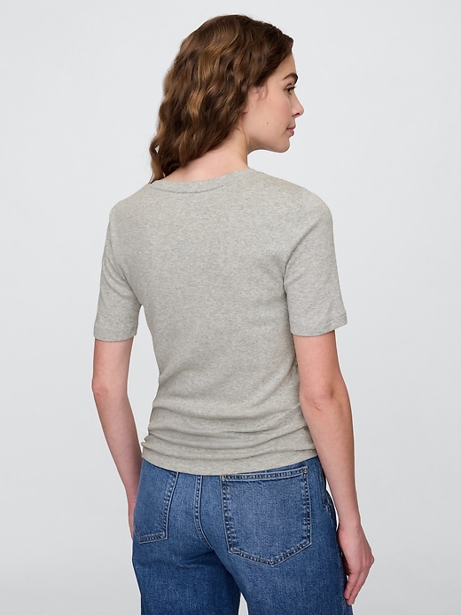 Image number 2 showing, Favorite Ribbed Crewneck T-Shirt