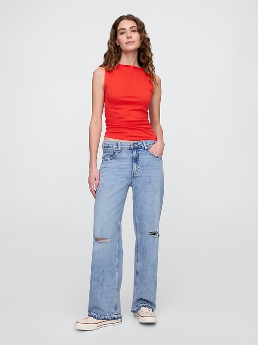 Image number 3 showing, Ribbed Boatneck Tank Top
