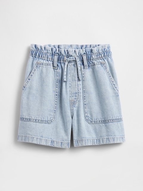 Kids High Rise Relaxed Pull-On Utility Shorts