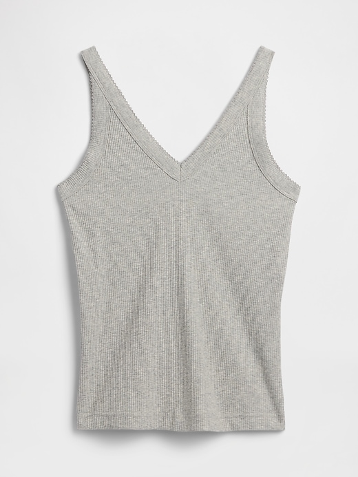 Image number 5 showing, Ribbed V-Neck Tank Top