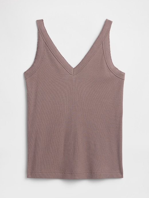 Image number 5 showing, Ribbed V-Neck Tank Top