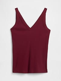 Ribbed V-Neck Tank Top