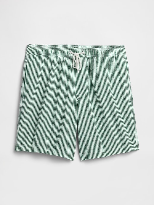 Image number 4 showing, 6" Relaxed Seersucker Swim Trunks