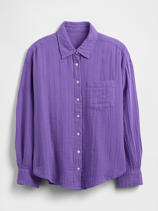 Image number 5 showing, Gauze Big Shirt