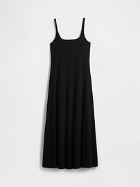 Ribbed Squareneck Midi Dress