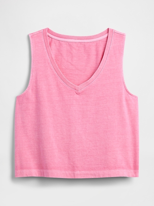 Image number 4 showing, V-Neck PJ Shell Tank Top