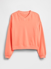 Oversized French Terry V-Neck Sweatshirt