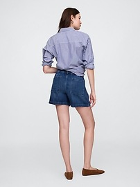 4" High Rise SuperSoft Denim Utility Shorts