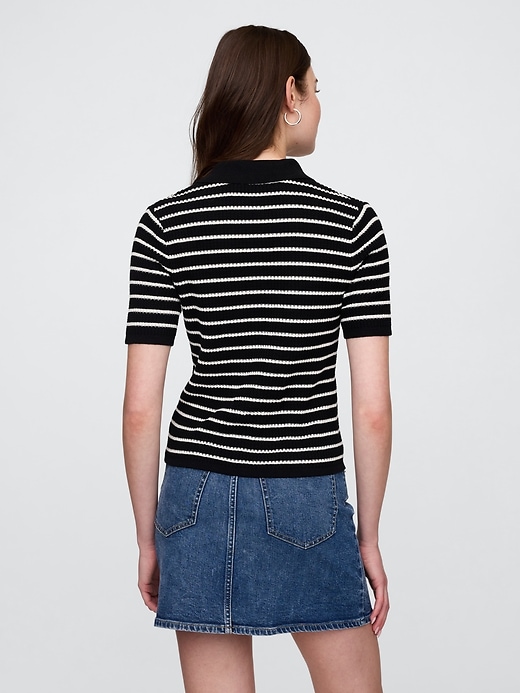 Image number 2 showing, Ribbed Polo Sweater