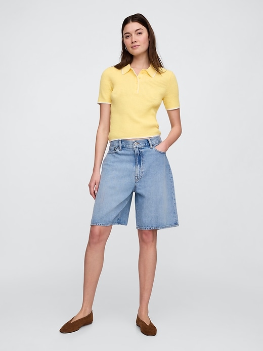 Image number 3 showing, Ribbed Polo Sweater