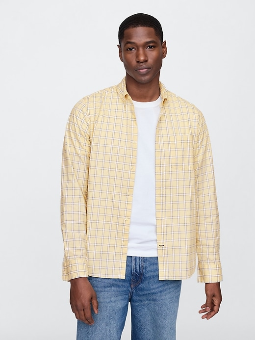 Image number 1 showing, Stretch Poplin Shirt in Standard Fit