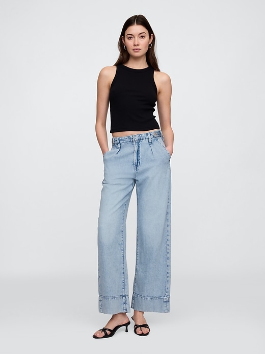 Image number 1 showing, High Rise SuperLight Wide-Leg Jeans