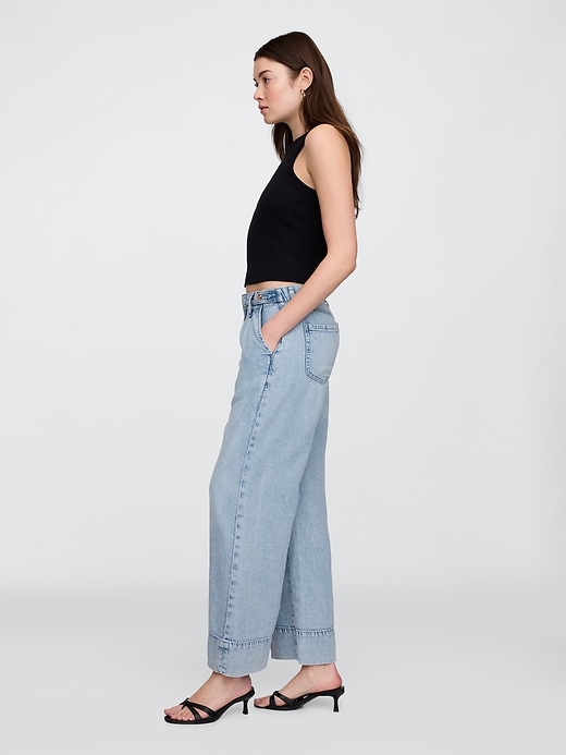 Image number 3 showing, High Rise SuperLight Wide-Leg Jeans
