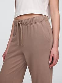Pull-On Wide-Leg Flare Sweatpants