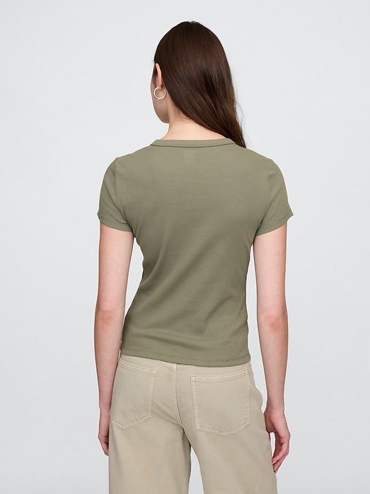 Image number 2 showing, Ribbed Crewneck T-Shirt