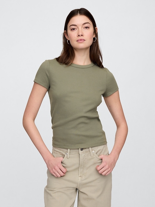 Image number 1 showing, Ribbed Crewneck T-Shirt