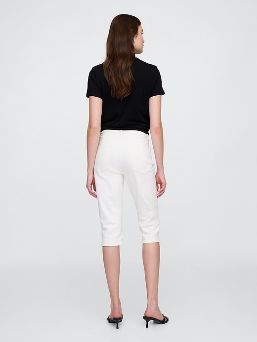 Image number 4 showing, High Rise Vintage Slim Capri Jeans