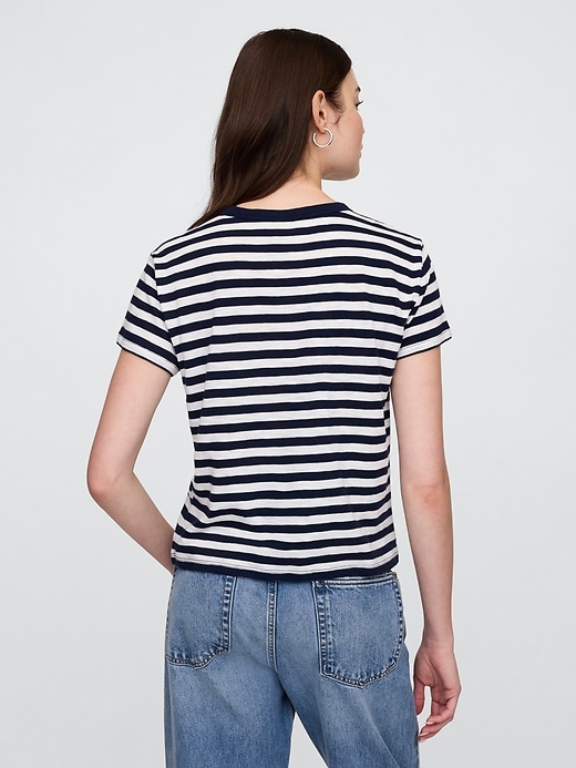Image number 2 showing, ForeverSoft Stripe Shrunken Crewneck T-Shirt