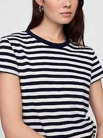 ForeverSoft Stripe Shrunken Crewneck T-Shirt
