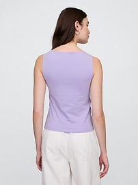 Ribbed Boatneck Tank Top