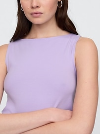 Ribbed Boatneck Tank Top