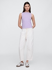 Ribbed Boatneck Tank Top