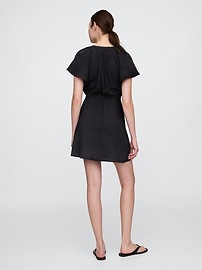 Gauze Splitneck Midi Dress