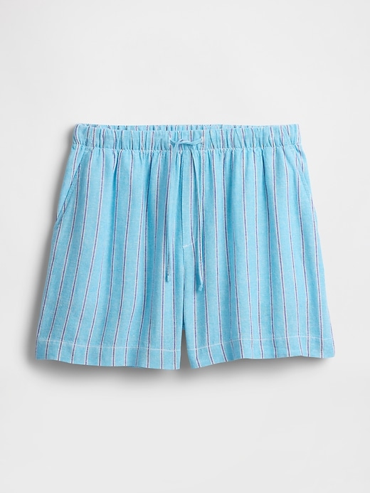 Image number 7 showing, 4" Mid Rise Pull-On Linen-Blend Shorts