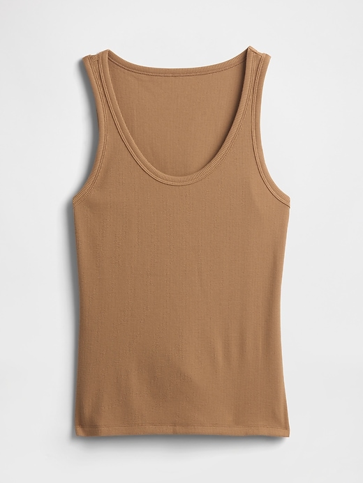 Image number 5 showing, Ribbed Scoopneck Tank Top