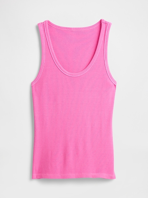 Image number 5 showing, Ribbed Scoopneck Tank Top