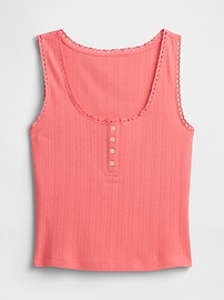 Pointelle Scoopneck Top