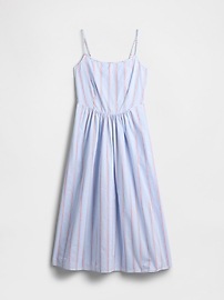 Seersucker Stripe Midi Dress