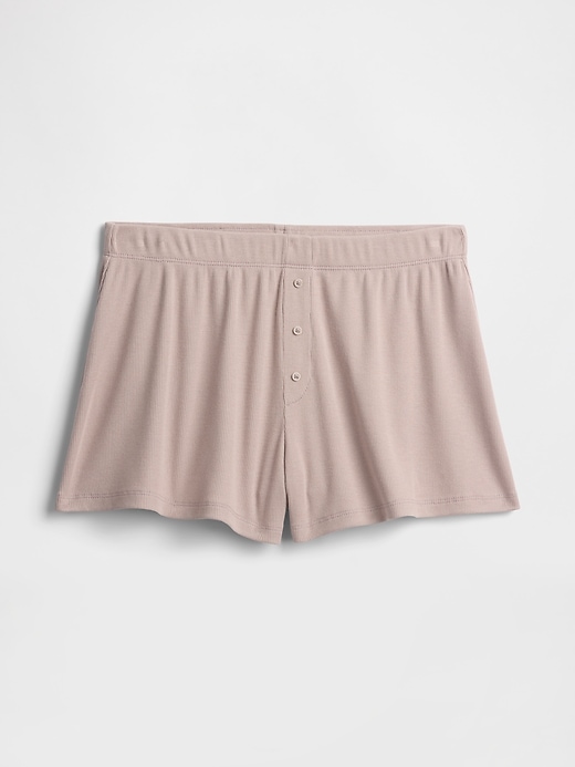 Image number 4 showing, TENCEL&#153 Ribbed PJ Shorts