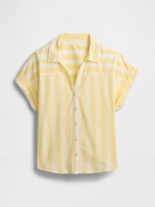 Image number 4 showing, Relaxed Stripe Poplin PJ Shirt