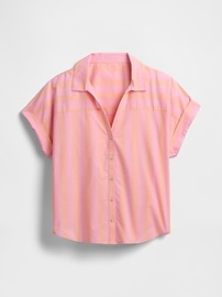 Relaxed Stripe Poplin PJ Shirt