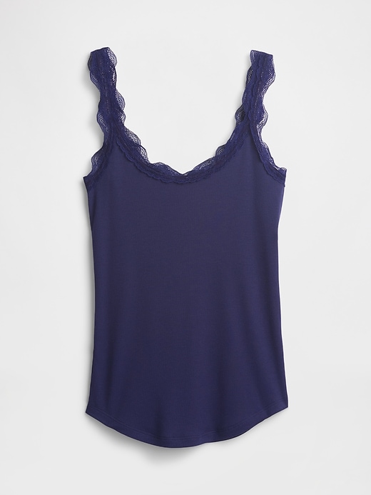 Image number 4 showing, TENCEL&#153 Ribbed Scoopneck PJ Top