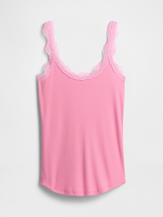 Image number 4 showing, TENCEL&#153 Ribbed Scoopneck PJ Top