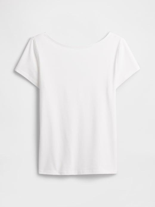 Image number 5 showing, Boatneck Open-Back T-Shirt