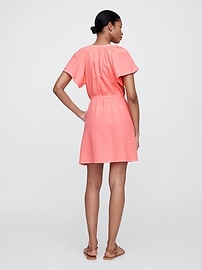 Gauze Splitneck Midi Dress