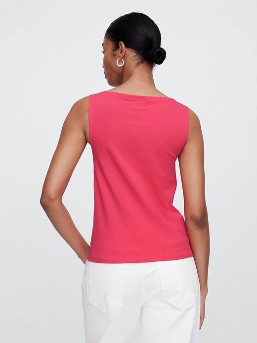 Image number 2 showing, Ribbed Boatneck Tank Top