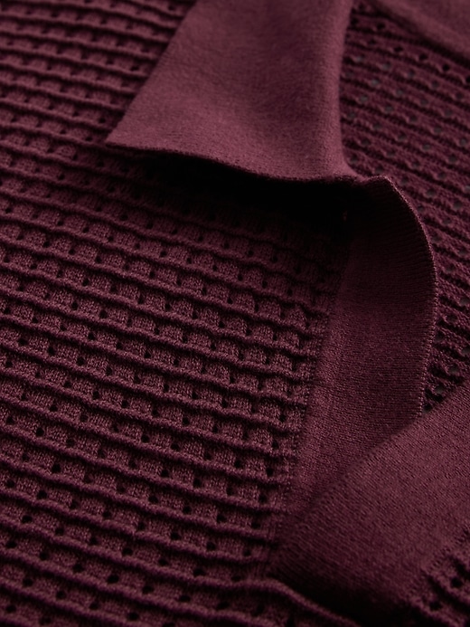 Image number 4 showing, Crochet Johnny Collar Polo Shirt