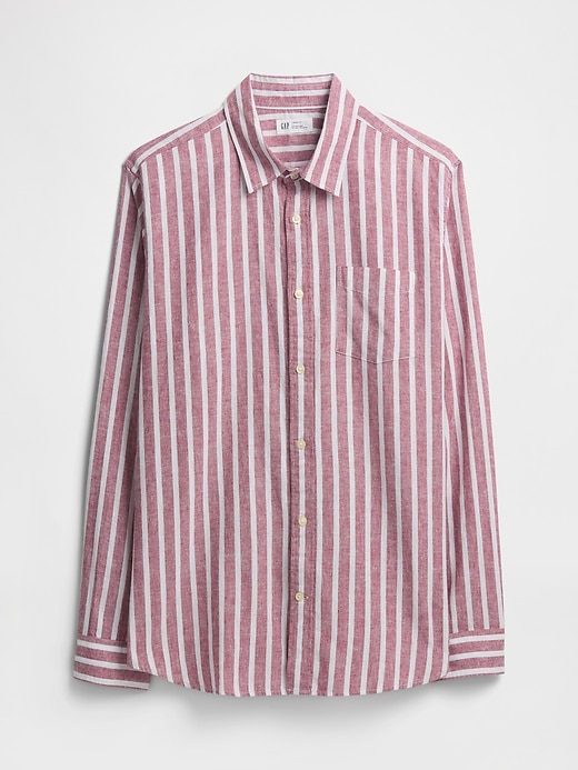 Image number 5 showing, Linen-Blend Shirt in Standard Fit