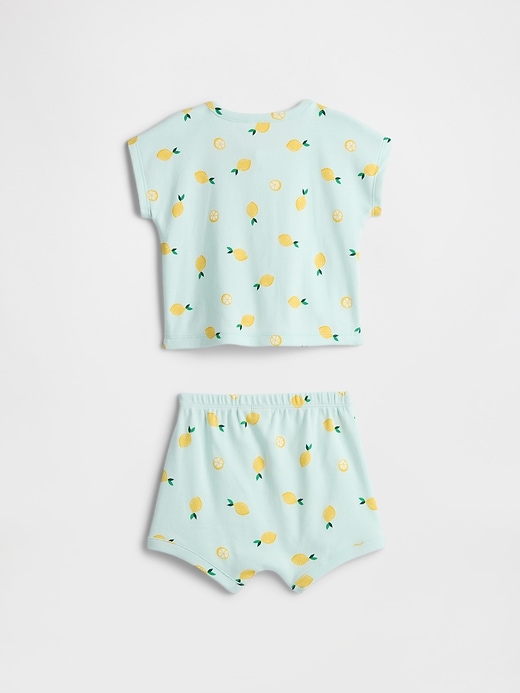 Image number 2 showing, Baby Ribbed Henley Two-Piece Outfit Set